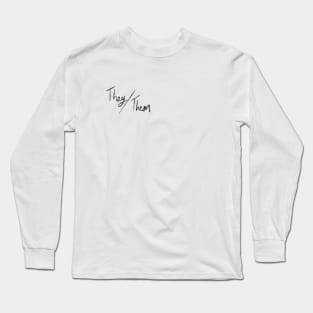 They/Them (black & purple) Long Sleeve T-Shirt